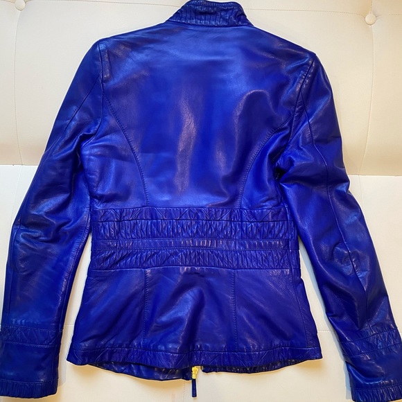 ROBERTO CAVALLI Leather Jacket Sz 40 - Picture 8 of 8